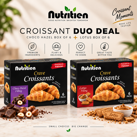 Nutritien Croissant Duo Deal with Choco Hazel and Lotus boxes of six